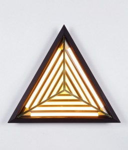 Unique triangular lamp by Rosie Li